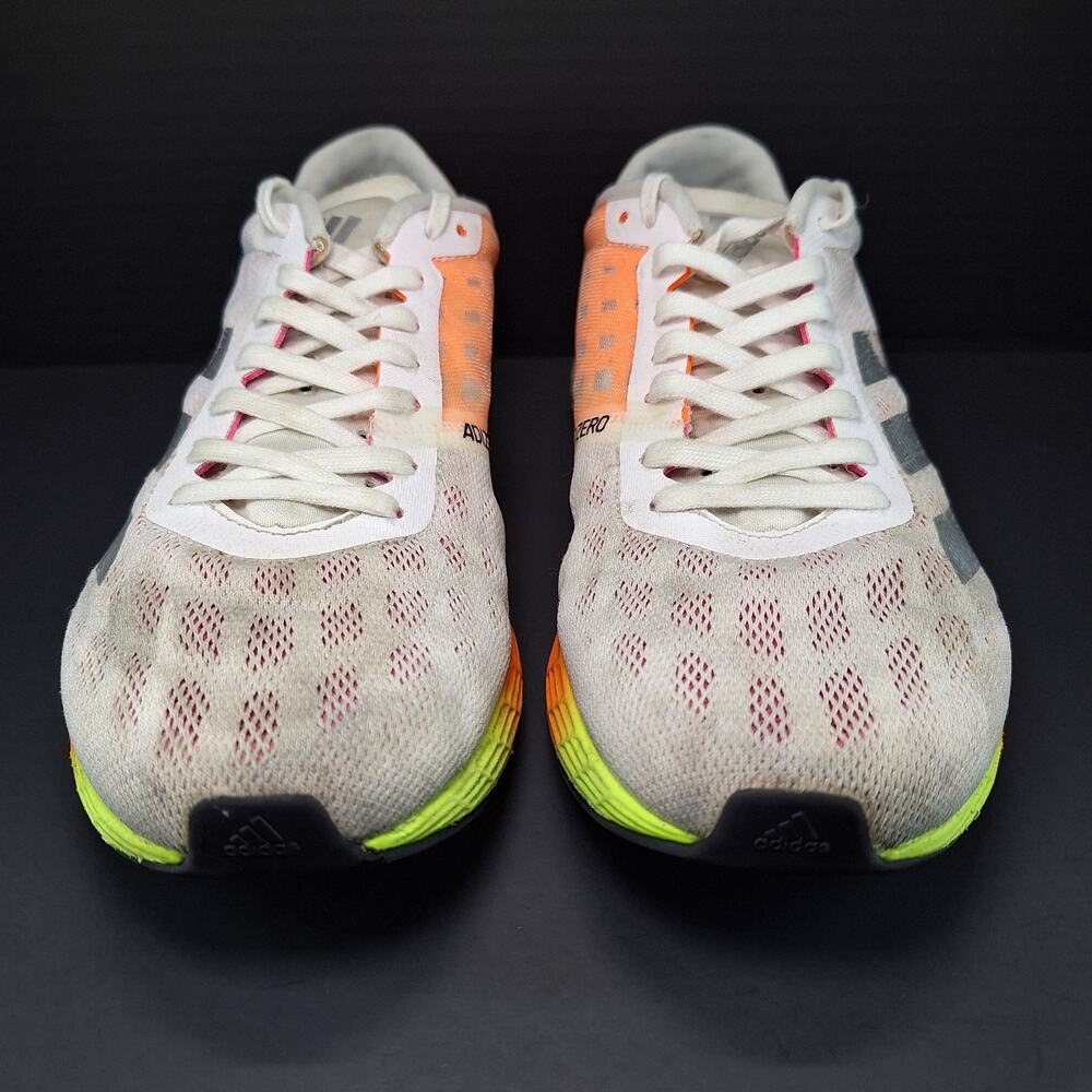 Adidas Adizero Boston 9 Womens 10 White Screaming Pink H68744 Running Shoes - Picture 5 of 14